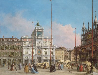 Piazza di San Marco looking towards the clock tower by Francesco Guardi